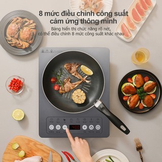 (BH 1 năm) Bếp Điện Từ Cảm Ứng Samono WS-02 Công Suất 2000W Có Chức Năng Hẹn Giờ, 6 chức năng nấu Tiết Kiệm Điện