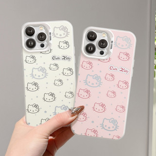 Ốp Lưng iPhone Hello Meow IMD Cứng Trắng, Chống Sốc, Bảo Vệ Camera - iP 8/Plus/X/XS/XR/11/12/13/14/15/16/17/Pro/Max/Air