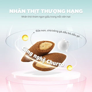 [Hỏa Tốc] Túi dùng thử 50g - Hạt cho mèo PetQ CHURRO C90 nhân thịt dinh dưỡng