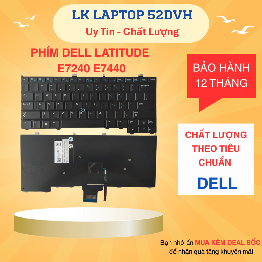 Bàn Phím Laptop Dell Latitude E7240 E7440 7240 7440 ZIN NEW 100%