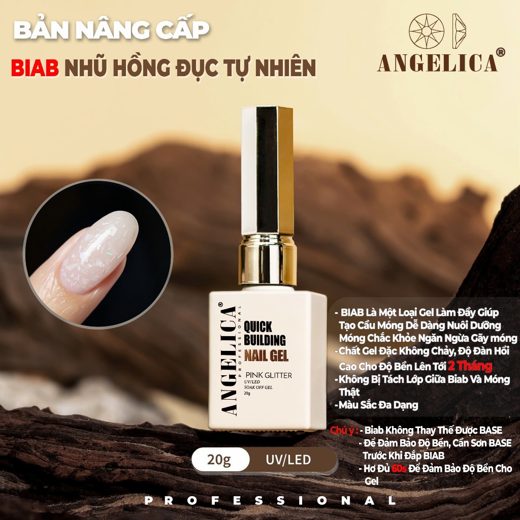 Gel Biab Màu Best Seller ANGELICA Chính Hãng Chai 20g - Gel Biad Cao Cấp Nail