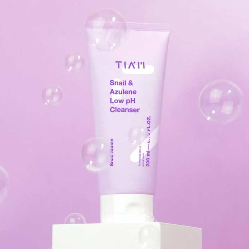 Sữa Rửa Mặt Dịch Lọc Ốc Sên Làm Dịu Và Phục Hồi Dành Cho Da Nhạy Cảm TIA’M Snail & Azulene Cleanser