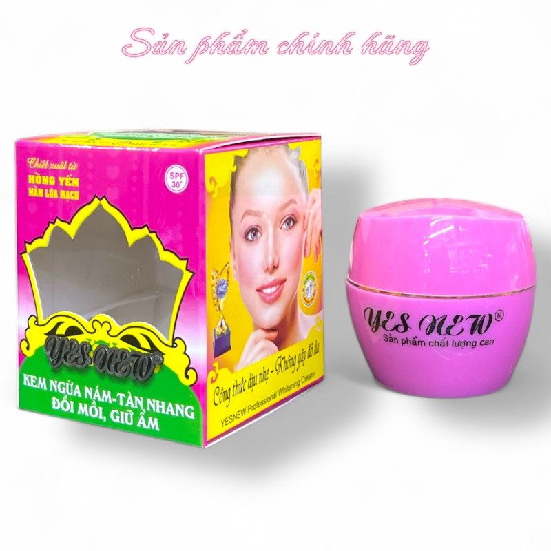 Kem Yes New Ngừa Nám Tàn Nhang Đồi Mồi Giữ ẩm 12gram Chính Hãng