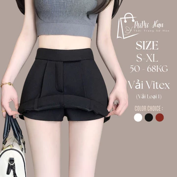 (Combo 3 Quần) Quần Short Giả Váy Nữ Cạp Cao Vải Vitex Cao Cấp | Quần Váy Nữ Lưng Cao Sang Chảnh | Hàn Quốc Hot Trend