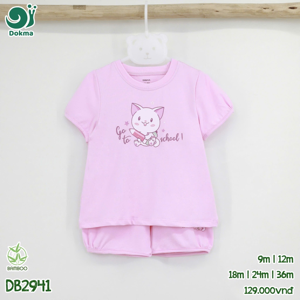 (8-13kg, 6-36M) Bộ Cổ Tròn Cộc Tay Thời Trang Năng Động Cho Bé DB2733 DB2971