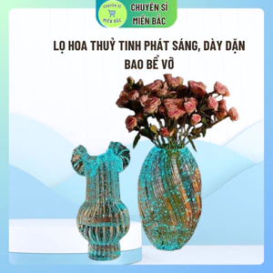 Lọ Hoa Thuỷ Tinh Phát Sáng Trong Bóng Tối; Bình Hoa Dạ Quang - Sự kết hợp hoàn hảo của nghệ thuật và ánh sáng