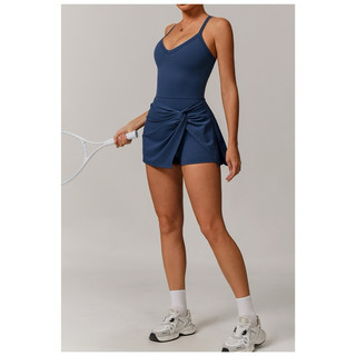 Đồ Thể Thao Pickleball Tập Gym, Yoga Chân Váy Liền Thân Áo Chéo m Chất Liệu Poly Cao Cấp Thấm Hút Co Giãn Tốt (vay998)