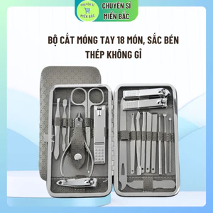 Bộ cắt móng tay 18 món,dụng cụ cắt, bấm dũa móng tay cao cấp