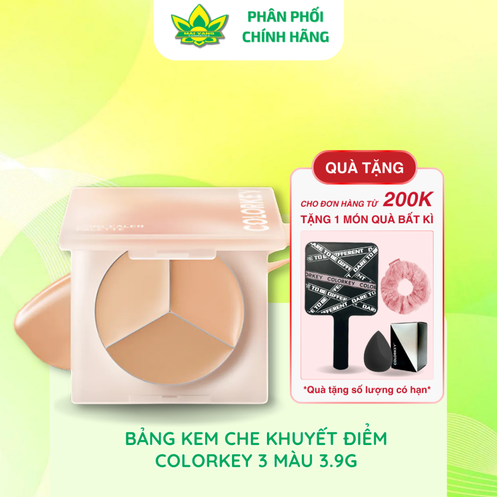 [Hàng chính hãng] Bảng Kem Che Khuyết Điểm COLORKEY 3 Màu 3.9g | Shopee ...