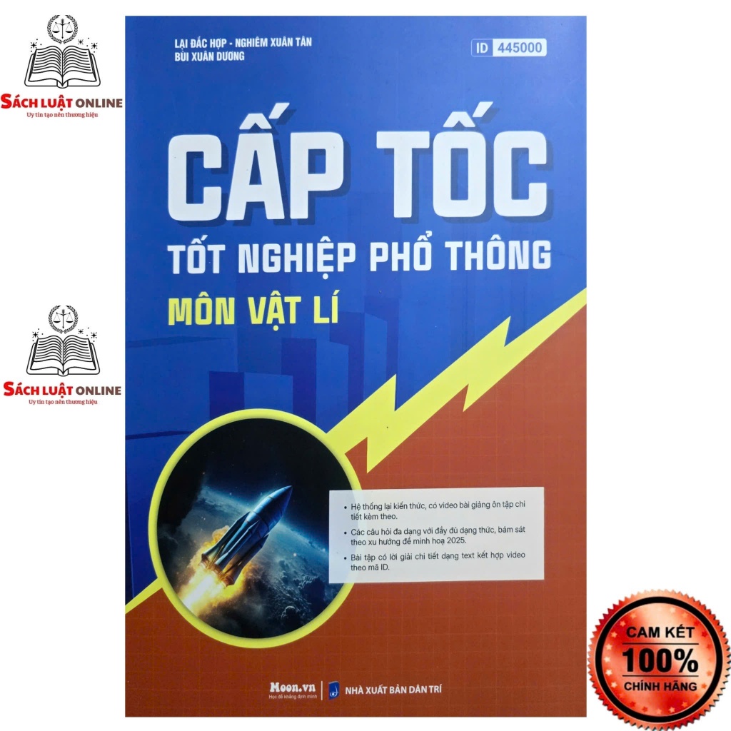 Sách - Cấp tốc tốt nghiệp phổ thông môn Toán, Văn, Anh, Lý, Hóa, Sinh, Sử, Địa (MoonBook)