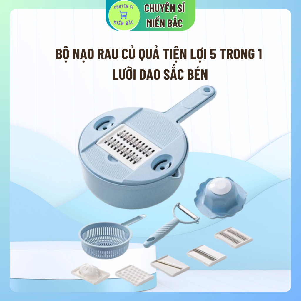 Bộ Dụng Cụ Nạo Bào Rau Củ Quả Đa Năng Siêu Tiện Lợi An Toàn Không Lo Đứt Tay