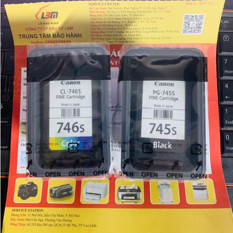Mực in chính hãng bóc máy Canon PG 745s và CL 746s - Dùng cho máy TS207 ...