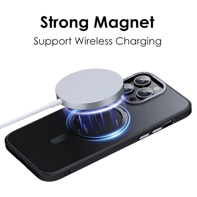 Ốp Likgus lưng mờ sạc không dây kèm ring cho IPhone 12 13 14 15 16Pro/Promax 17Promax