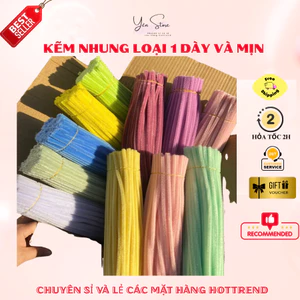 LẺ 20 SỢI DÂY KẼM NHUNG LOẠI 1 DÀY MỊN ĐỦ MÀU LÀM HOA HANDMADE DIY YEN STORE