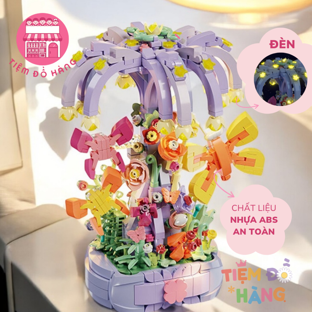 Đồ Chơi Lắp Ráp Mô Hình Lego Cây Ước Nguyện 724 Chi Tiết, Có Đèn Led, Dùng Làm Trang Trí