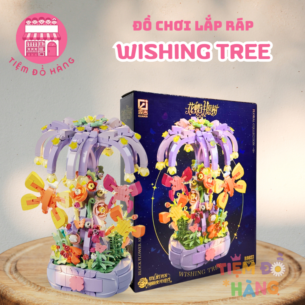 Đồ Chơi Lắp Ráp Mô Hình Lego Cây Ước Nguyện 724 Chi Tiết, Có Đèn Led, Dùng Làm Trang Trí