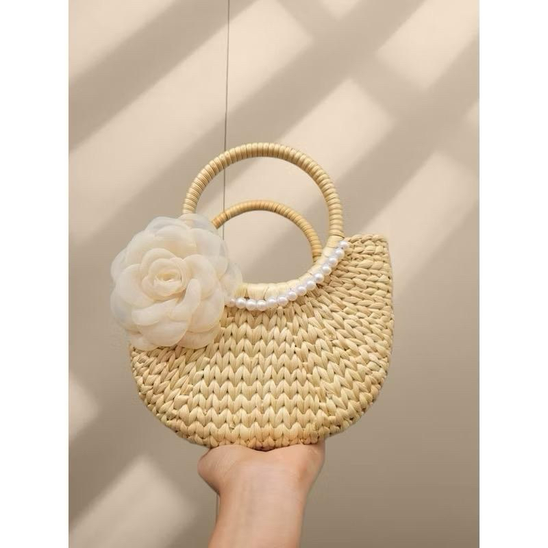 Kho sỉ túi cói - Túi lục bình chụp hình đi biển- Túi đi du lịch vintage