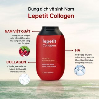 Dung dịch vệ sinh Nam mềm mịn, mát lành, nhỏ gọn, tiện lợi, phù hợp cho nhiều hoàn cảnh di chuyển (Lepetit Collagen)