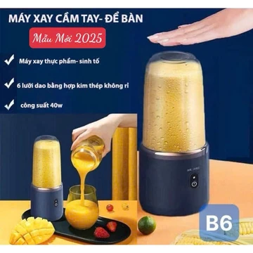 MÁY XAY SINH TỐ MINI 2 CỐI THAY THẾ - MÁY XAY SINH TỐ 6 LƯỠI JUICING CUP 300ML - MÁY XAY THỰC PHẨM SIÊU MẠNH XAY ĐÁ
