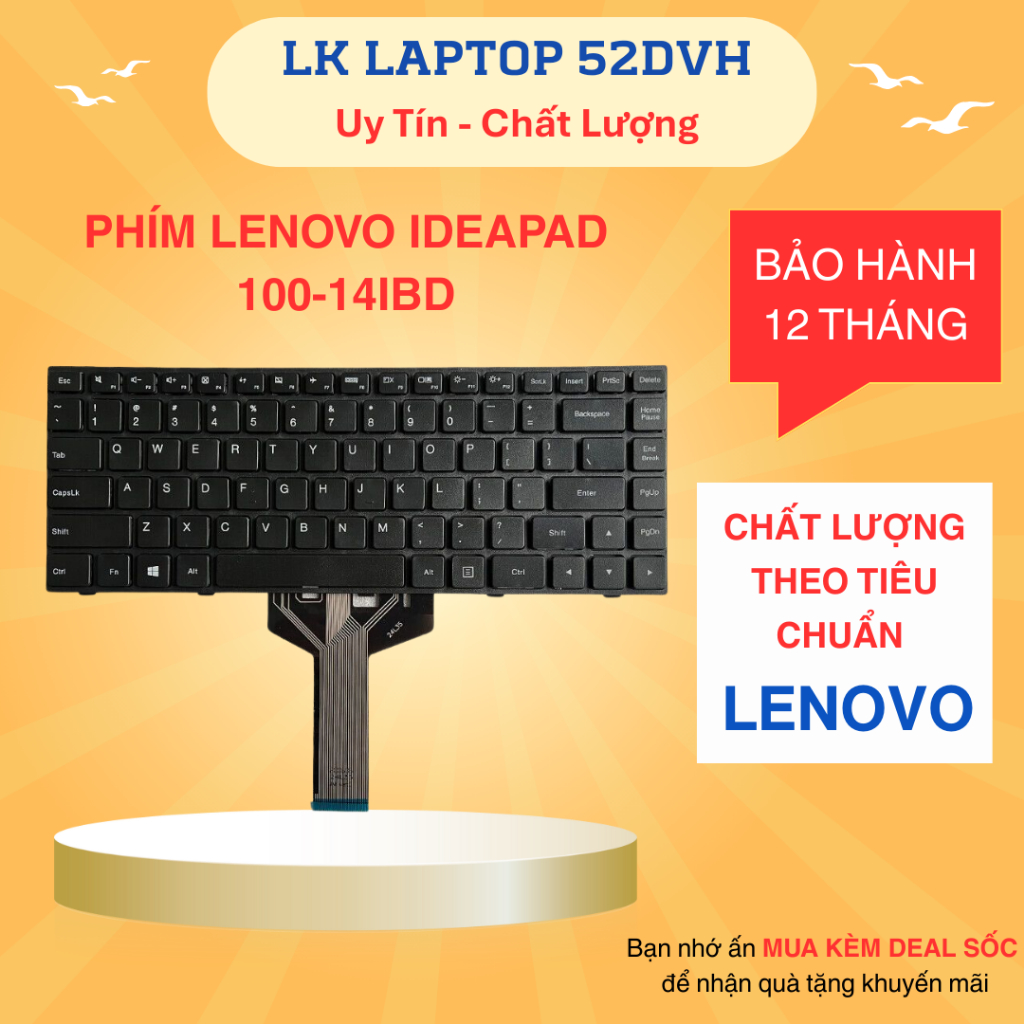 PHÍM LENOVO IDEAPAD 100-14IBD CÁP GIỮA (ZIN)
