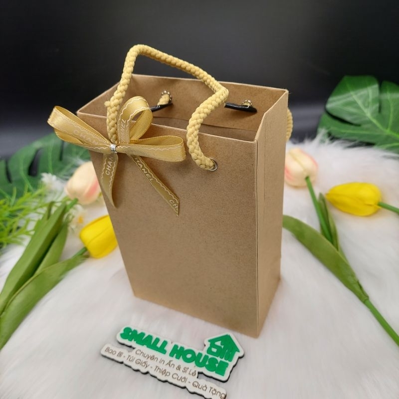 [GIÁ RẺ ]TÚI GIẤY KRAFT NÂU VINTAGE,  THÂN THIỆN MÔI TRƯỜNG, NHỎ NHẮN PHÙ HỢP ĐỰNG MỸ PHẨM, PHỤ KIỆN MINI