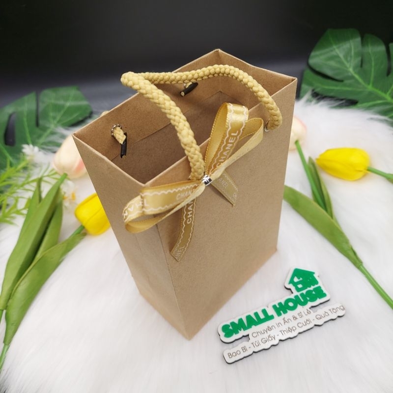 [GIÁ RẺ ]TÚI GIẤY KRAFT NÂU VINTAGE,  THÂN THIỆN MÔI TRƯỜNG, NHỎ NHẮN PHÙ HỢP ĐỰNG MỸ PHẨM, PHỤ KIỆN MINI