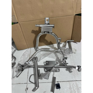 Combo 5món  chống đứng nghiên cần số gác máy đạp thắng inox 304