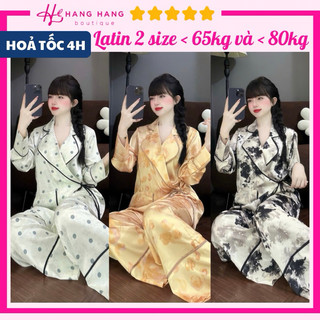 Đồ ngủ nữ pijama dài tay cột dây đắp chéo bigsize lụa latin mịn mát 2SDD02, đồ bộ nữ đồ mặc nhà thiết kế sexy sang chảnh