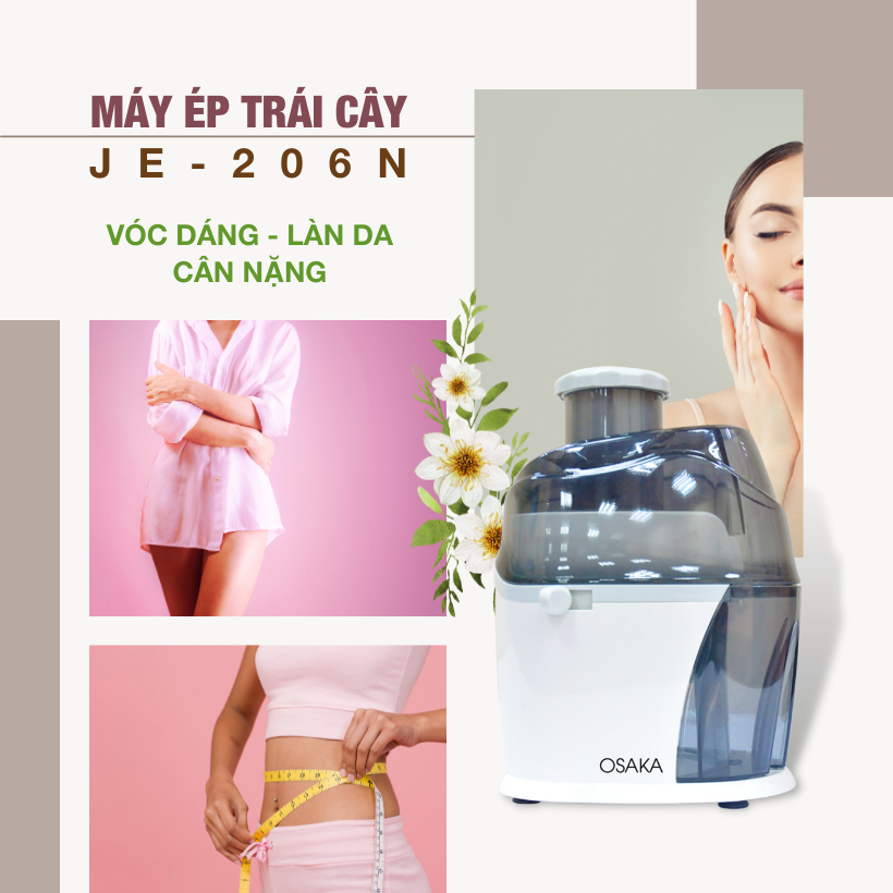 Máy Ép Nhanh Mini Ép Trái Cây OSAKA JE-206N Công Suất 300W, Giữ Trọn Dinh Dưỡng