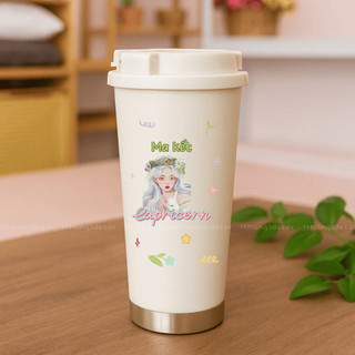 Bình Giữ Nhiệt 530ml Tráng sứ – In Hình 12 Cung Hoàng Đạo – Quà Tặng Cá Nhân Cute