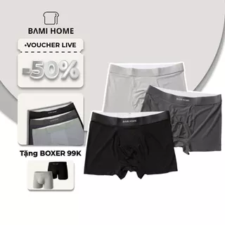 Quần sịp nam boxer BAMI HOME cao cấp, Quần boxer nam co giãn, thoáng khí, kháng khuẩn QS05