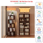 Kệ Sách Xoay 360 Độ 5 Tầng Hiện Đại, Giá Sách Lắp Ghép Thông Minh, Kệ Góc Để Đồ Decor Trang Trí Nhà Cửa Sang Trọng — ảnh 5