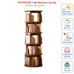 Kệ Sách Xoay 360 Độ 5 Tầng Hiện Đại, Giá Sách Lắp Ghép Thông Minh, Kệ Góc Để Đồ Decor Trang Trí Nhà Cửa Sang Trọng — ảnh 2