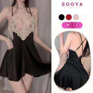 Váy Ngủ Lụa Cao Cấp 2 Dây Dáng Xòe Nhẹ Mềm Mại Nữ Tính | SOOYA N040