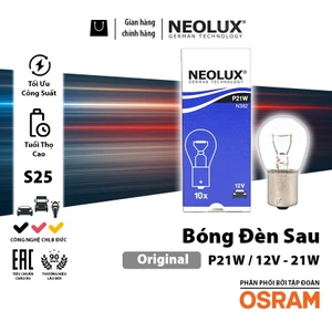 Combo 10 Bóng Đèn Sau Chân Cài Thẳng 1 Tim S25 OSRAM NEOLUX P21W 12V 21W N382