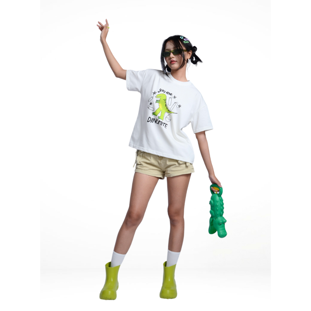 Áo Thun boxy Dinomite Amorex Bộ Sưu Tập Dino Liberty, Chất Cotton 250gsm Cao Cấp, Form Boxy Unisex | BigBuy360 - bigbuy360.vn
