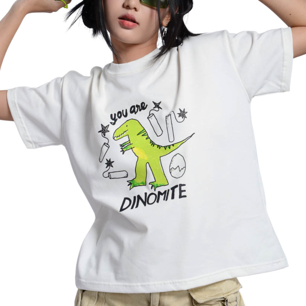 Áo Thun boxy Dinomite Amorex Bộ Sưu Tập Dino Liberty, Chất Cotton 250gsm Cao Cấp, Form Boxy Unisex | BigBuy360 - bigbuy360.vn