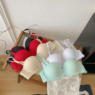 Combo 3 Áo ngực nâng ngực cotton mút mỏng nhẹ thoải mái, có gọng tạo khe quyến rũ King Shop  A-824