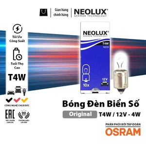 Combo 10 Bóng Đèn Soi Biển Số Chân Cài OSRAM NEOLUX T4W 12V 4W N233