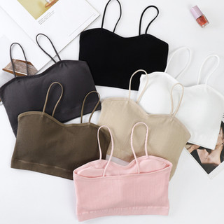 Combo 3 Áo bra nữ cotton gân tăm form đẹp 2 dây sợi bún co dãn thoải mái chống hằn King Shop B-7719