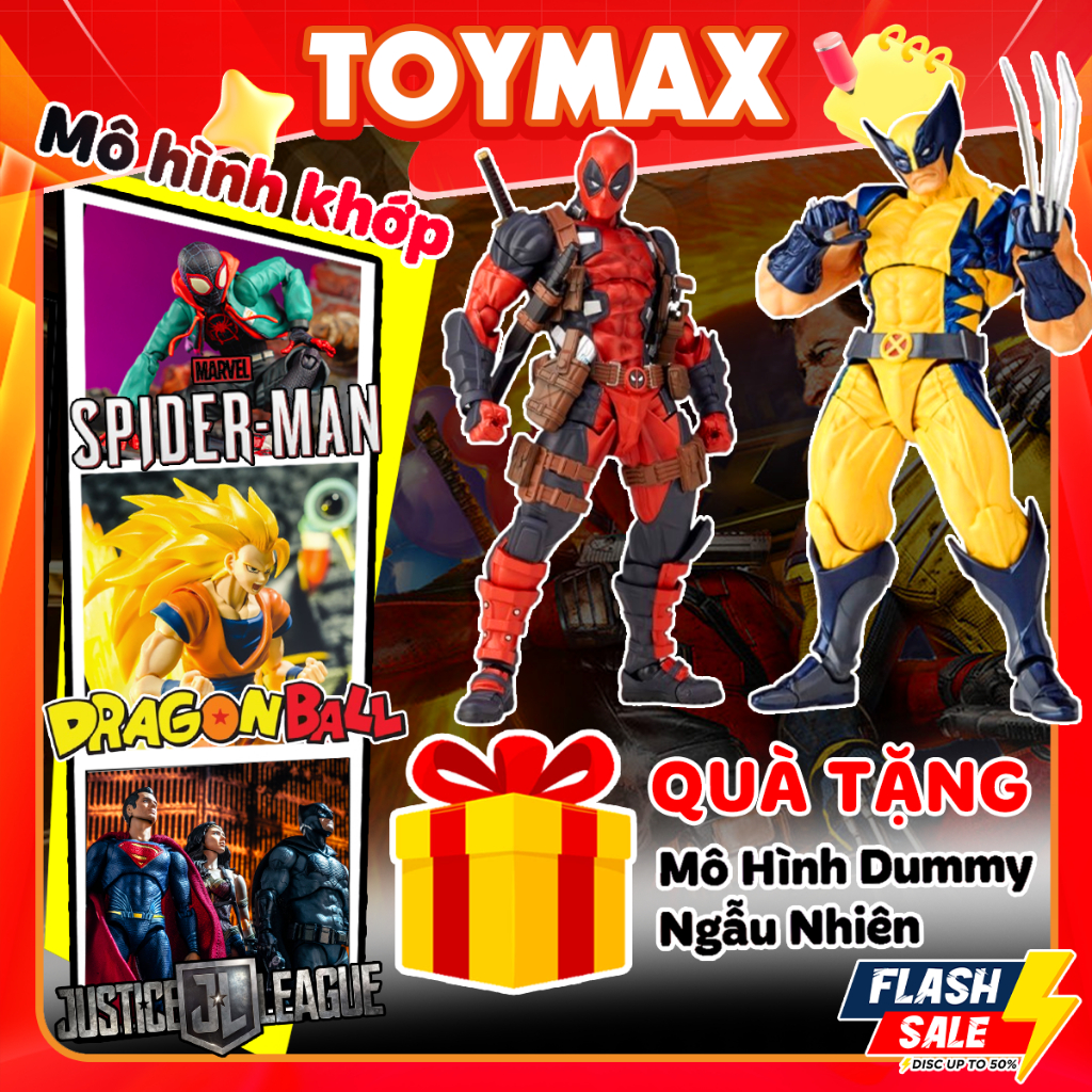 Mô hình Deadpool Wolverine Revotech SHF có khớp người sói venom canage ...