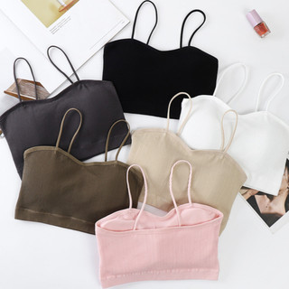 Combo 2 Áo bra nữ cotton gân tăm form đẹp 2 dây sợi bún co dãn thoải mái chống hằn King Shop B-7719