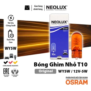 Combo 10 Bóng Đèn Chân Ghim Nhỏ 1 Tim T10 OSRAM NEOLUX WY5W 12V 5W N501A