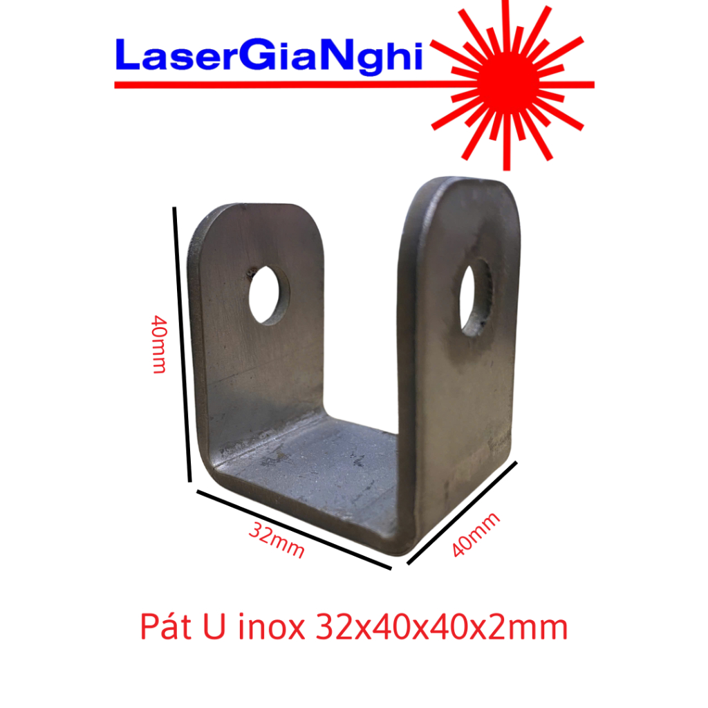 Pát U inox - Pát U sắt 32x40x40mm dày 2mm | Shopee Việt Nam