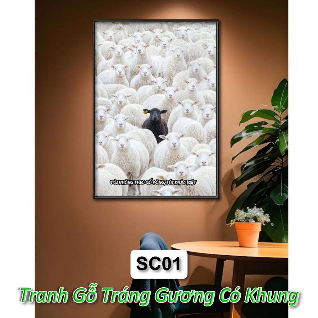Tranh Cá Tính Độc Lập Thể Hiện Khác Biệt Để Thành Công -  Tranh Tráng Gương Treo Tường Khung Composite