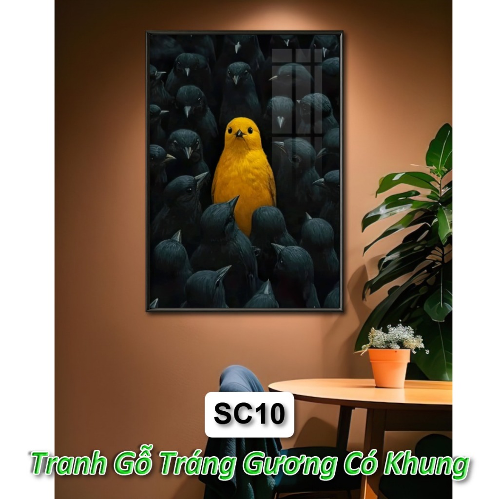 Tranh Cá Tính Độc Lập Thể Hiện Khác Biệt Để Thành Công -  Tranh Tráng Gương Treo Tường Khung Composite