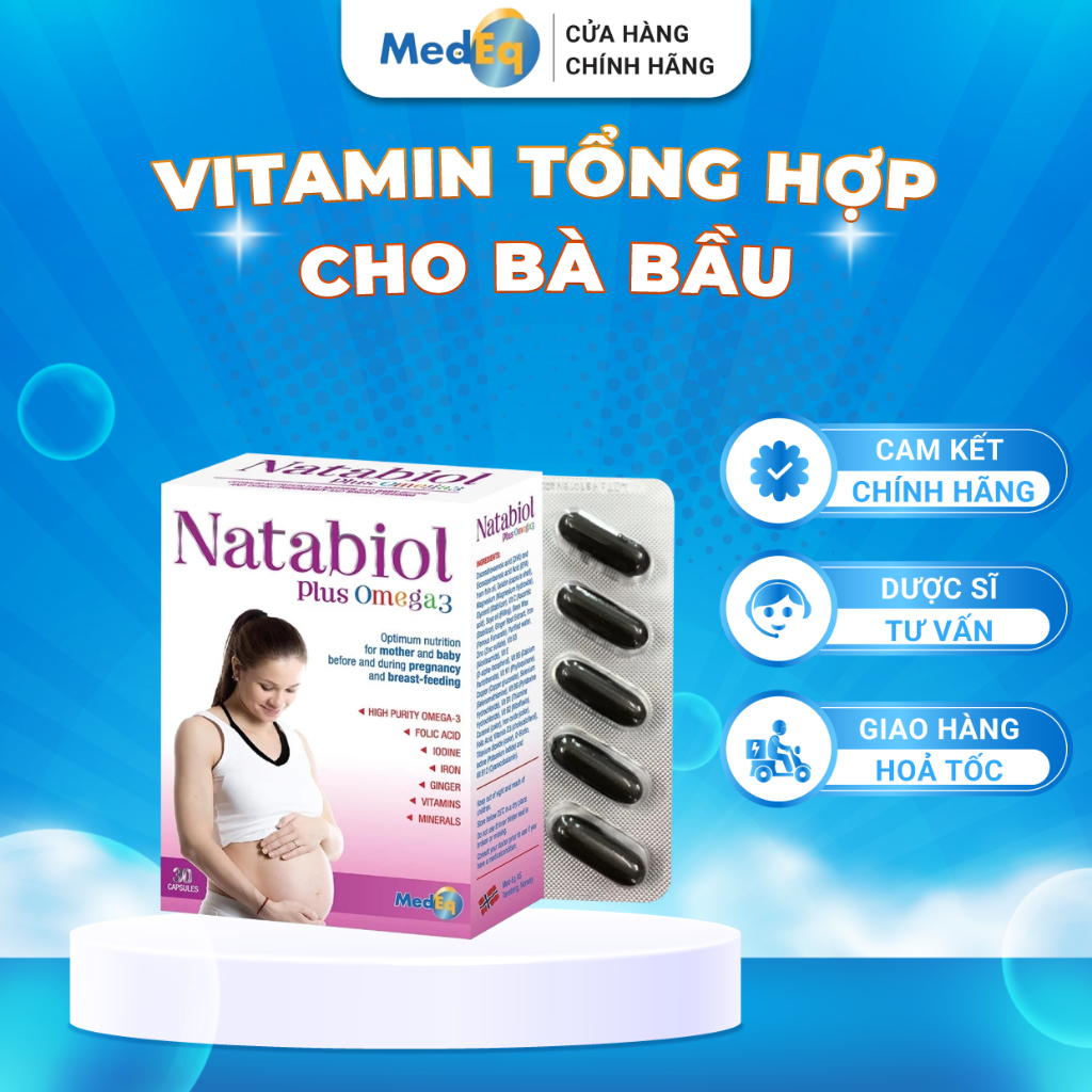 Vitamin Tổng Hợp Cho Bà Bầu MedEq Natabiol Plus Omega 3 Hỗ Trợ Nâng Cao ...