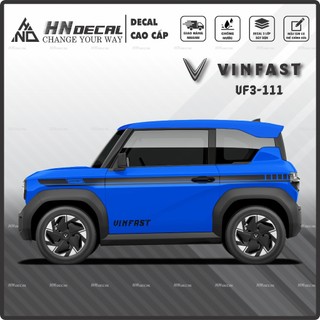 Tem dán xe VF3 - Decal dán xe VF3 MẪU TEM THỂ THAO CÁ TÍNH . 1 bộ dán 2 bên ( mẫu VF3 - 111 )
