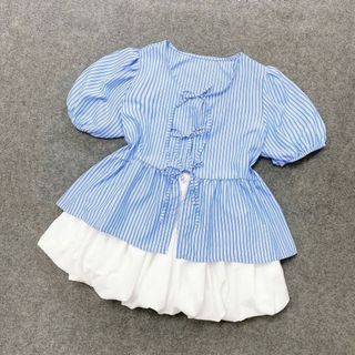 Set Babydoll Bigsize Nữ Áo Kiểu Tay Phồng Kèm Chân Váy Bí Bồng Xòe Lưng Chun (A190+CV413/Q500)