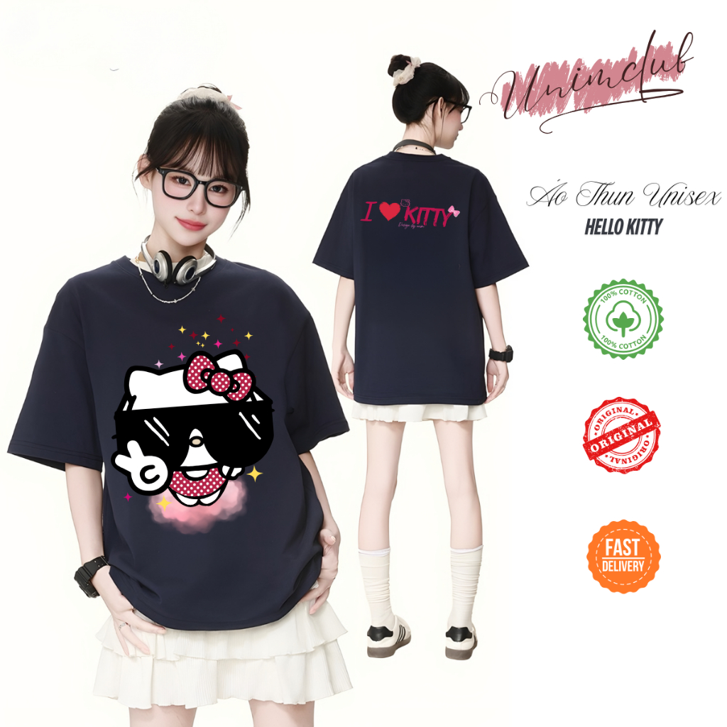 [Cotton Việt] Áo Thun Kitty Bikini Hottrend 2025 Form Áo Unisex Dáng Rộng Cotton Cao Cấp Premium APKT